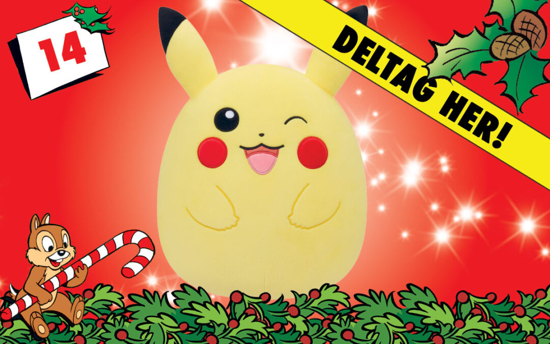 14. december – vind Squishmallows Pokemon Winking Pikachu!