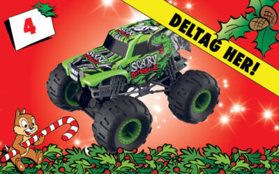 4. december – vind RC Scary Stunt Car med gyro og lyd!